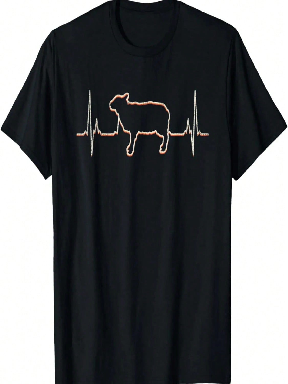 Sheep Retro Heartbeat 80s Style Gift T-Shirt S разноцветный