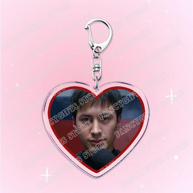 Heated Rivalry BL TV Show Heart Keychain for Accessories Shane Hollander Ilya Rozanov Love Keyring Jewelry Fans Friends Gifts