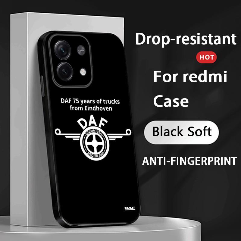 D-dafs Logo Car Logo Fashion Pattern Phone Case For Redmi Note 14 13 12 11 Pro Plus S 5G 14C A3 Soft Black Phone Cover