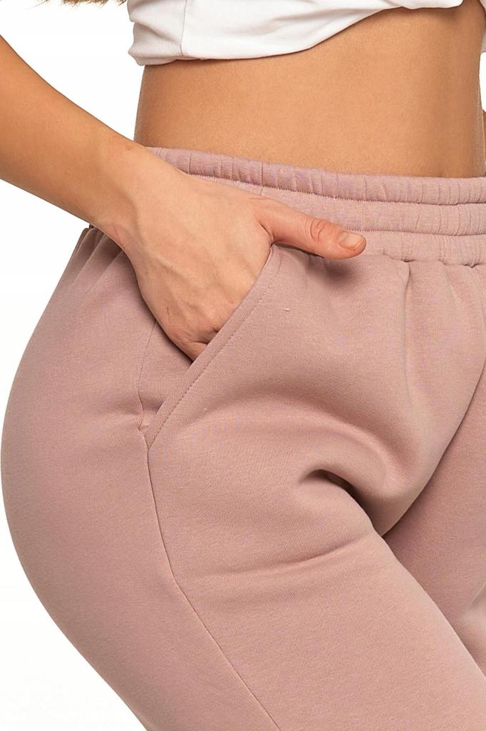 Women's Warm Joggers with Plain Pattern MORAJ L PINK