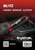 BLITZ Handbrake Aluminum for and ZD8 Lever, & Leather, Black/Red, GR86, 86, BRZ, ZN6, ZN8, ZC6, (13851)