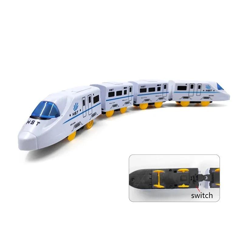 Electric Simulation High Speed Railway Toy Automatic Rotation Train Model Educational Toys For Kids Birthdays Christmas Gift