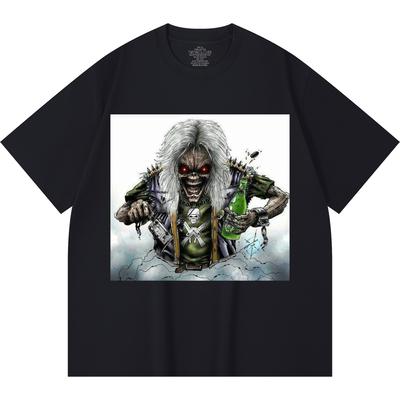 230 Gsm 100% Cotton Heavy Metal T-Shirt  Rock Band Popular Music Print Unisex Heavy Cotton T Shirt
