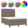 VidaXL Sommier à Lattes de Lit avec Matelas et LED, Lit Rembourré, Lit Double, Lit Adulte de Chambre à Coucher Intérieur, 3135201