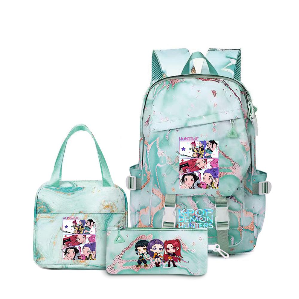 School Season Three-Piece Backpack Wind Academy Style High School Students Schoolbag Lightweight Backpack