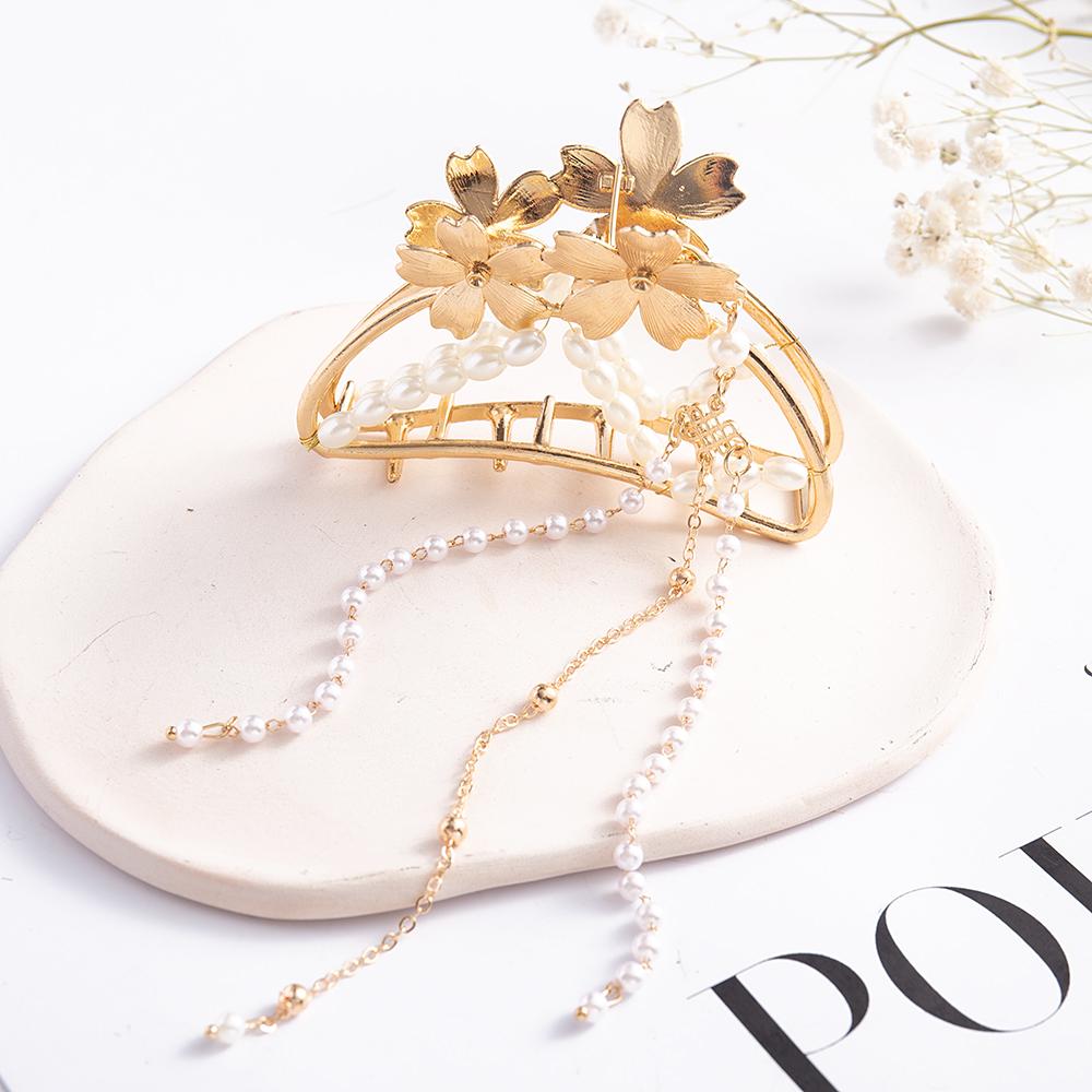 New Chinese Style Lotus Flower Tassel Hair Stick for Women Vintage Metal Safe Lock Chopstick Hair Sticks Hair Accessories