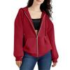 Women's Zipper Hoodie Long Sleeve Sports Jacket Pocket Clothing Fashion Apparel