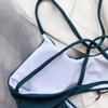 Damsexig Bikini med Korsrygg Tvådelad Baddräkt