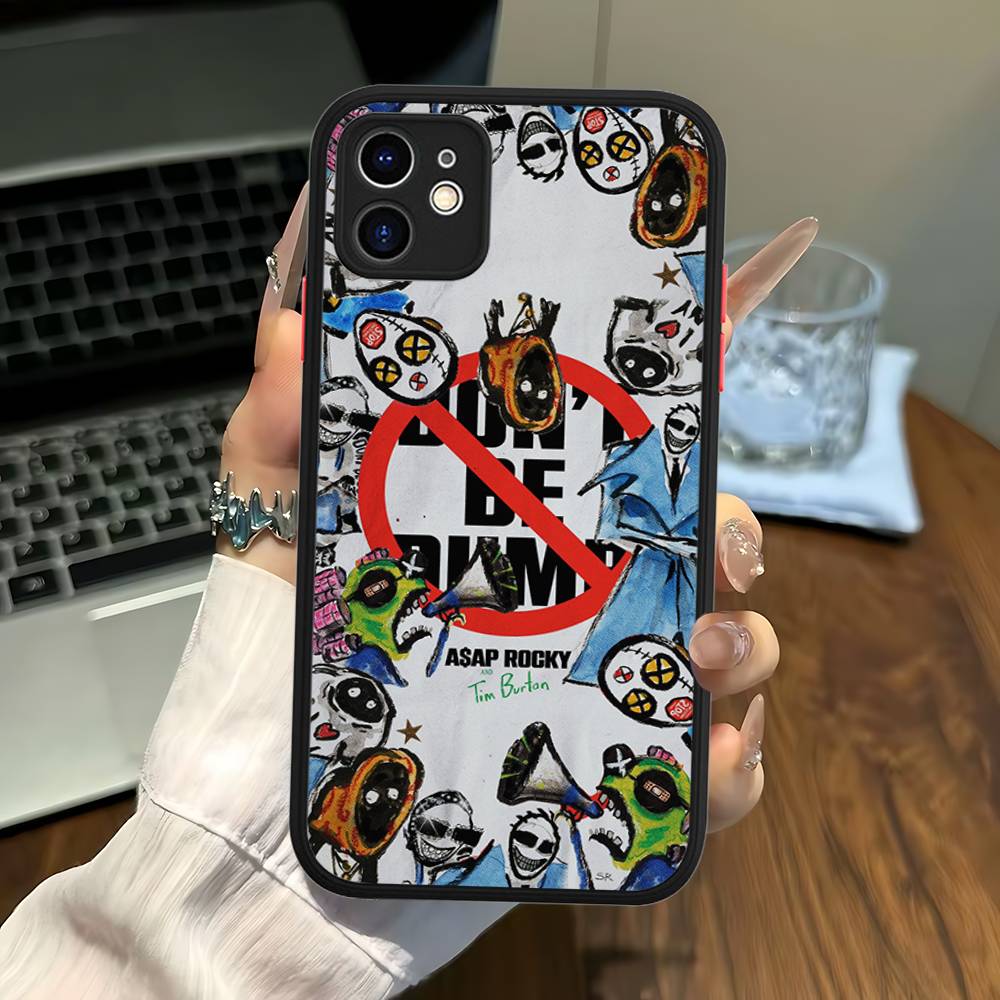 

A-ASAP R-Rocky Don t Be Dumb Phone Case For IPhone 16e 16 15 14 13 12 11 Pro Max X XS Max Plus Matte Clear iphone 14 plus