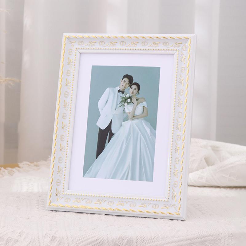 

Фоторамка в стиле ретро Элегантный европейский стиль Винтажный набор фоторамок Для декора дома и офиса Небьющийся Для демонстрации 9*13cm белый