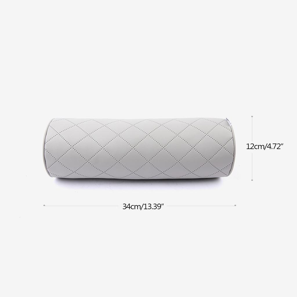 Car Headrest Neck Pillow Comfy Nap for Adults SUV Embroidered Leather Memory Foam Supports Rest Pillows