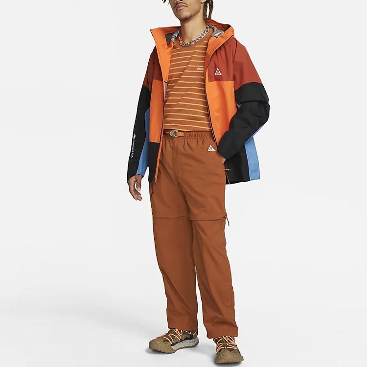 Nike ACG Solid Logo Detachable Leg Straight Casual Pants Men Bottoms Orange-Red DX6646-246