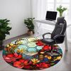 1pc Bee Garden Office Round Area Rug, Under Office Chairs Bedroom Living Room Home Decor, Room Deco