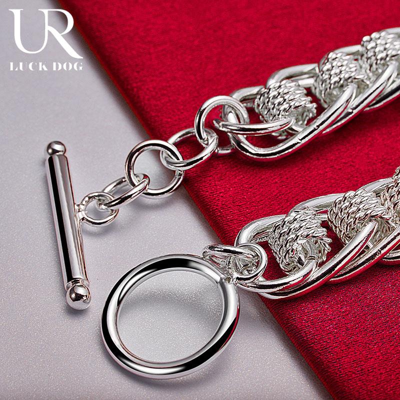 925 Sterling Silver Multi Circle Bracelet Fashionable Wedding Jewelry