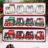 Christmas Wooden Train Ornaments Santa Cake Decoration Merry Christmas Navidad New Year Party Table Decoration Kids Gifts Toys
