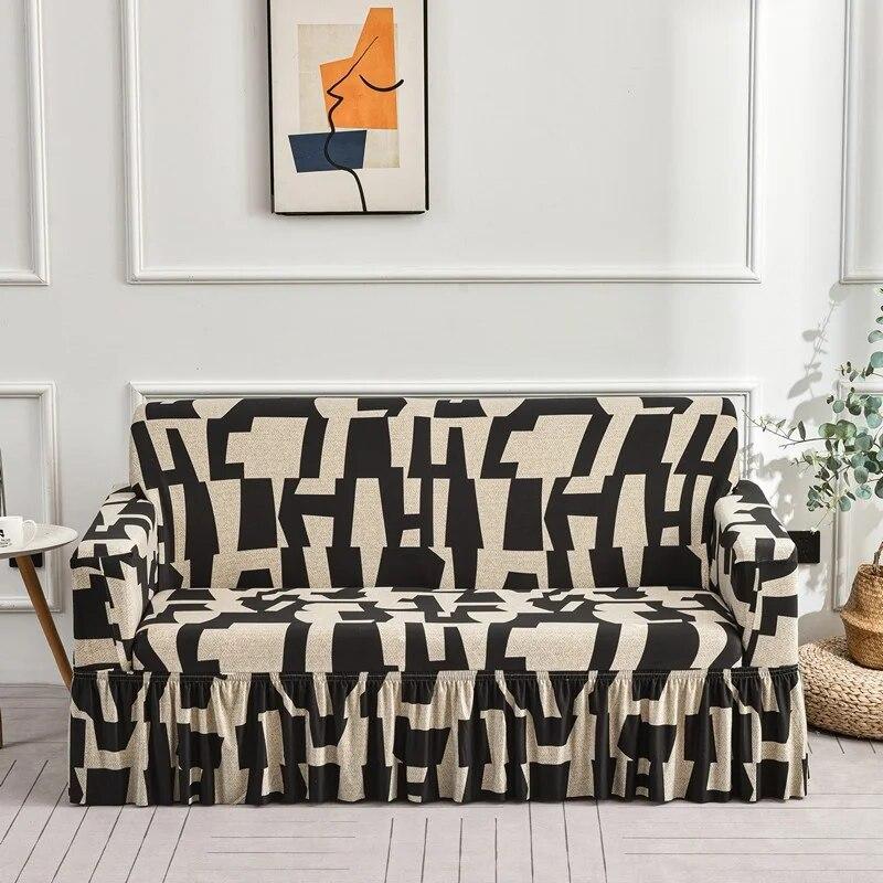 Elastyczna spódnica narzuty na sofy do salonu elastyczne narzuty na sofę funda sofa krzesło narzuta na sofę Home Decor duży rozmiar 350cm