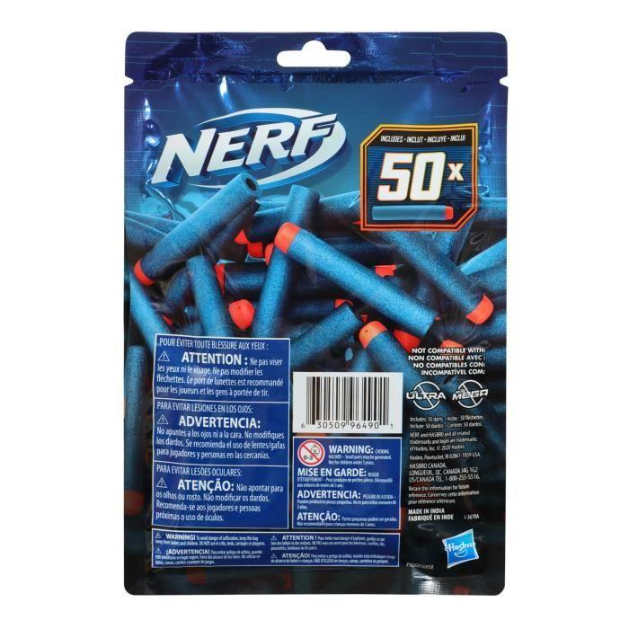 NERF Elite 2.0 Recharge de 50 fléchettes - En mousse NERF Elite 2.0 officielles - compatibles avec les Blasters NERF - Dès 8 ans