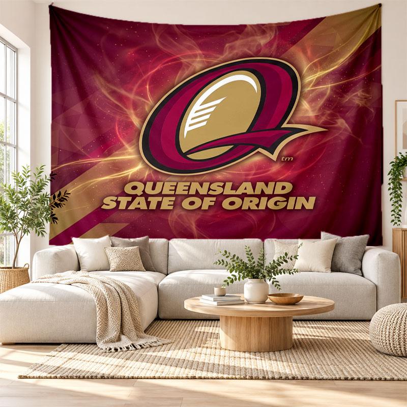 Queensland Maroons Wall Tapestry, Soft Fabric Wall Hanging, Decorative Backdrop For Bedroom Home Wall Art