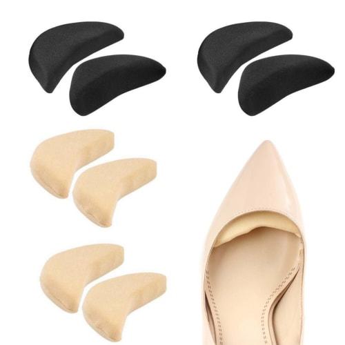 Toe Cushion, Shoe Size Adjustment, Fills Toe Gap, Toe Cushion, Sponge (Set of 4), Skin + Black, Adjustable Size, Shock Absorbing, Prevents Slip-Ons, P