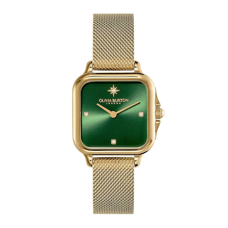 

Authorized distributor [OLIVIA BURTON] olivia burton clock watch ladies 24000087 classic 28mm grosvenor green & gold mesh watch