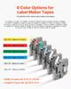 Label Maker Tape, 6 Pack, 0.47 In / 12 Mm Colored Label Maker Refills Compatible for Various Types of Brother P-Touch, Replacement for Letra Tag
