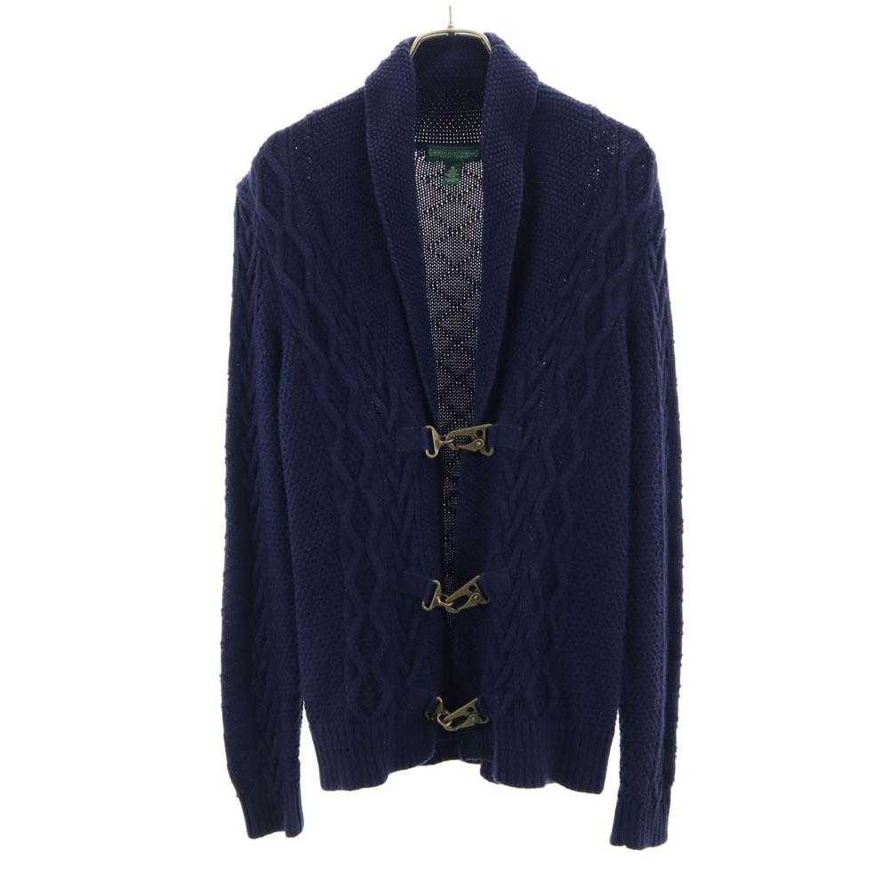 LAURENJEANSCO.RALPH LAUREN Long sleeve Shawl collar hook knit cardigan M Women Used