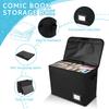New Foldable Clothing Storage Box Washable Comic Book Storage Bin with Handle Enclosed Lid Multipurpose Organizer for HomeOffice