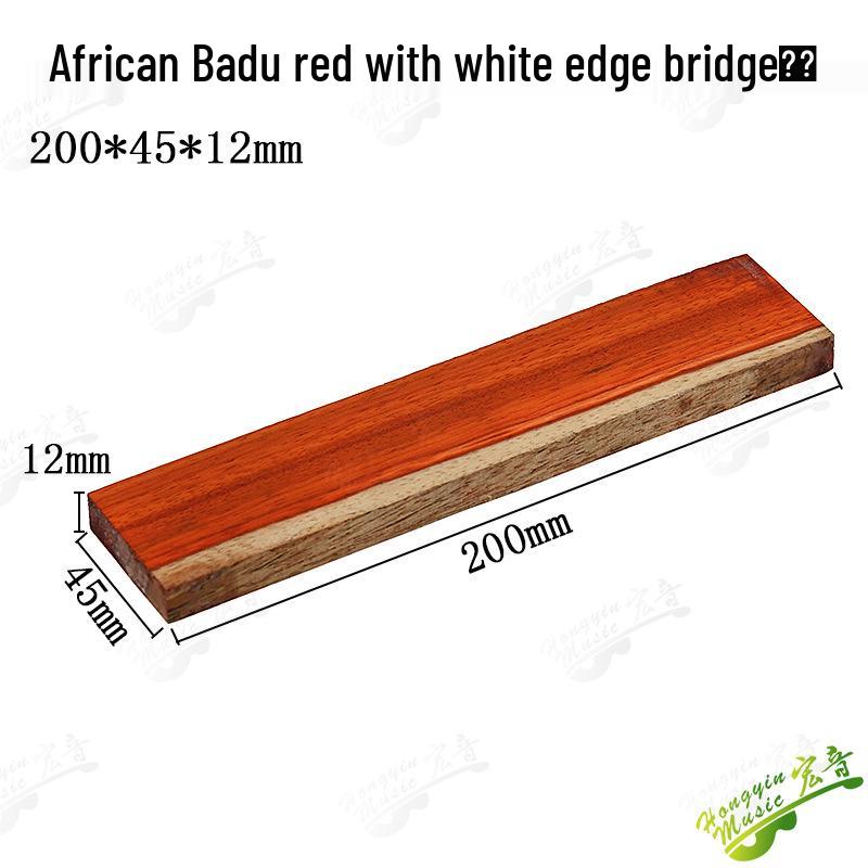 Ebony Rosewood Solid Wood Guitar Bridge Felt - Handmade Lower Drive Square Stock