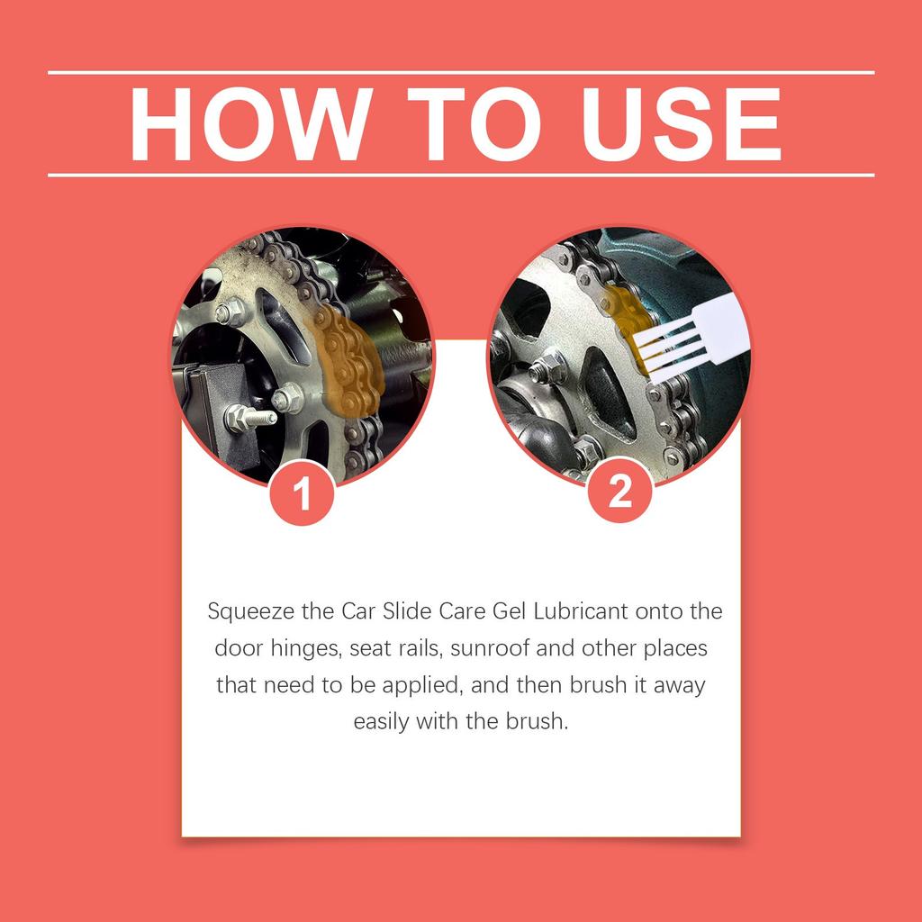 Car Maintenance Lubricating Gel Hinge Slide Sunroof Track Lubrication Maintenance Anti-stuck Abnormal Noise