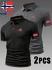2pz Polo da Golf da Uomo per Esterno - Maniche Corte & Color Block, T-shirt da Uomo Business Casual Traspiranti & Comode per Primavera ed Estate