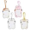Lovely Cartoon Photocard Holder with Keychain,Cartoon Animal Photo Card Sleeve ID Bank Credit Card Holder Protector