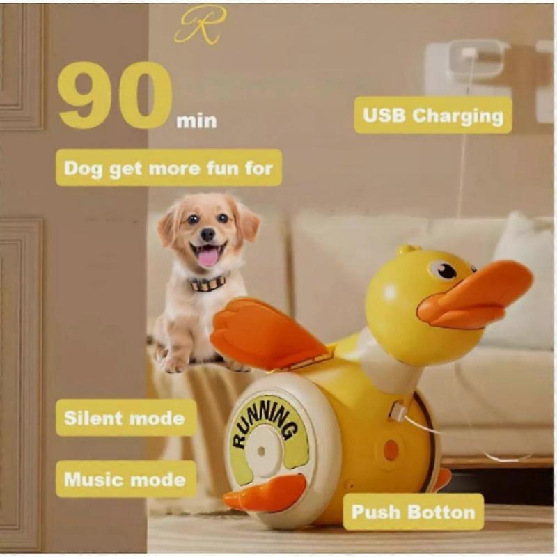 Crawling Duck Dog Toys, Interactive Dancing Duck Toys with Music Sounds & Lights
