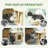 Cat Tree 66 cm Height Cat Tower with Bed Cave Platform Hanging Ball and Jute Post Beige