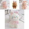 Charming Soft Plush Rabbit Keychain With Bow For Girls Ideal For Bags And Presents