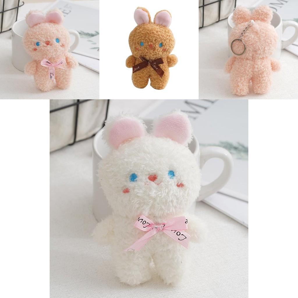 Charming Soft Plush Rabbit Keychain With Bow For Girls Ideal For Bags And Presents