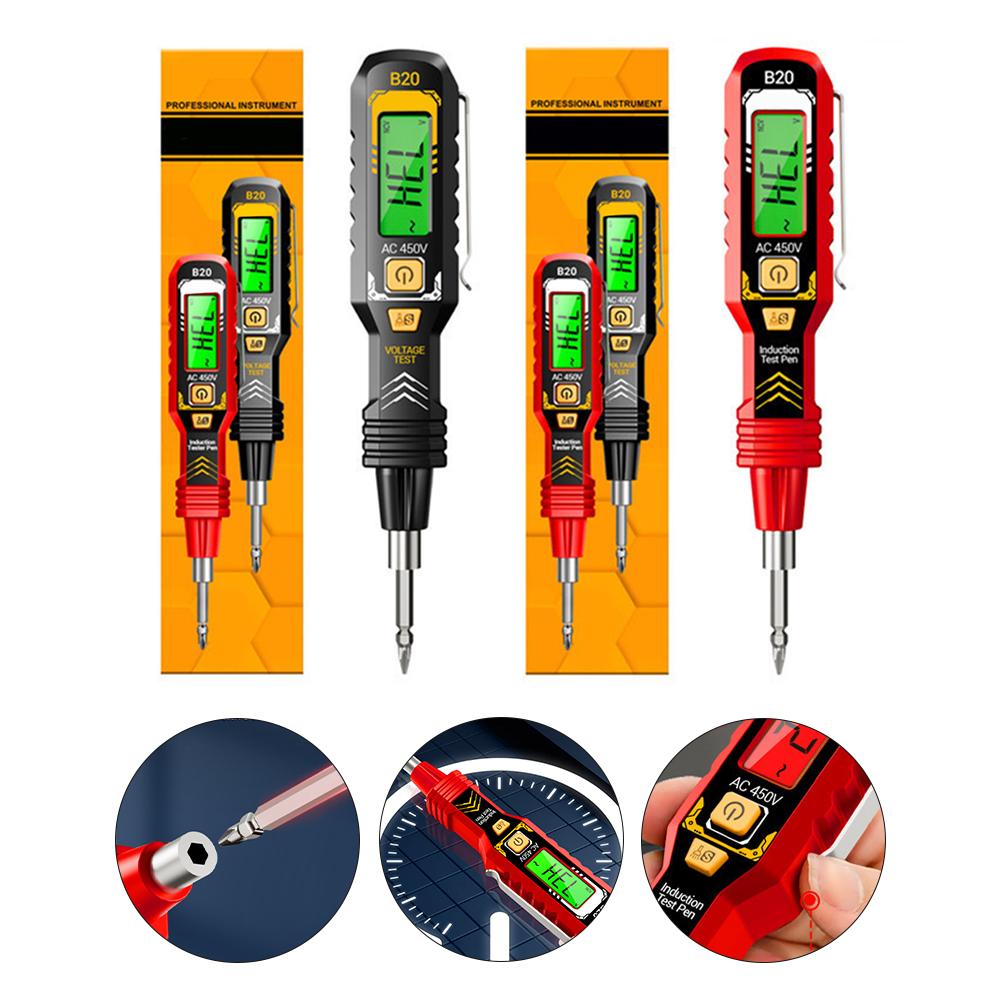 Für ANENG Multifunktions-Spannungsprüfstift Digitalanzeige Induktionsprüfer Schraubendreher Automatische Abschaltung 11-450V Elektriker