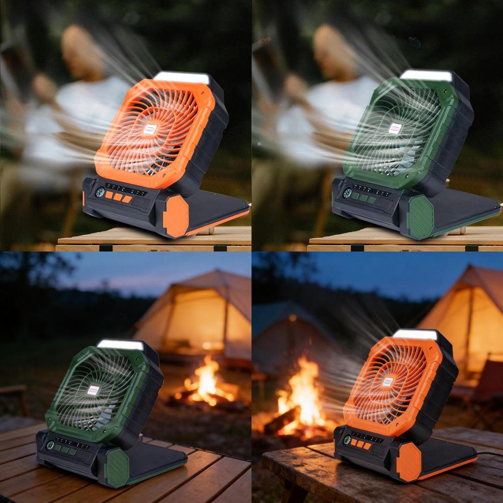 Camping Usb Fan With Lighting And Rechargeable Battery For Outdoor Adventures