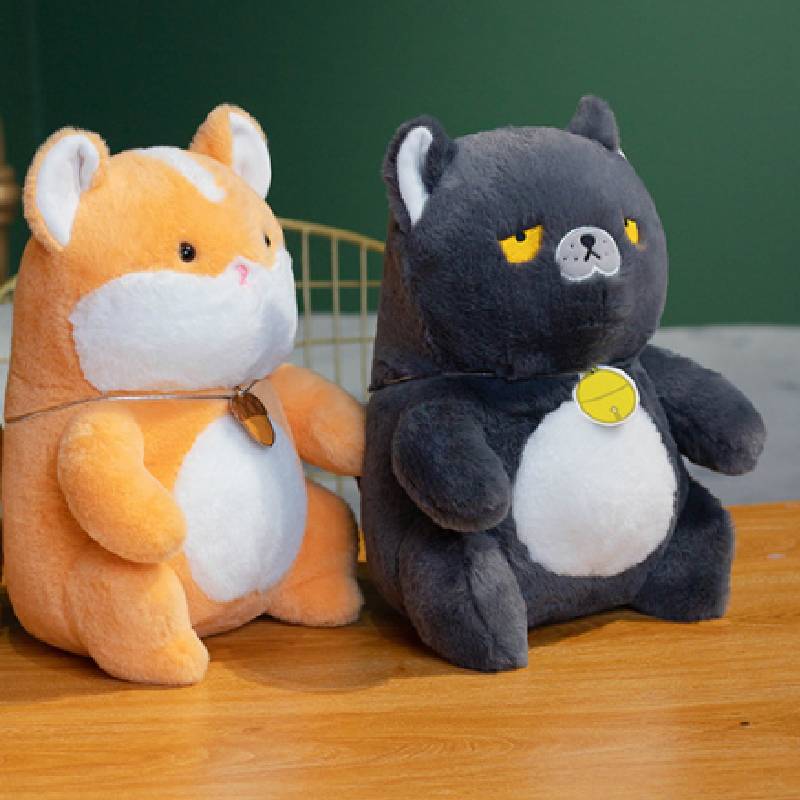 Hamster Cat Bear Plush Toy Doll Pillow Necklace Girls Birthday Gift Cotton Pp