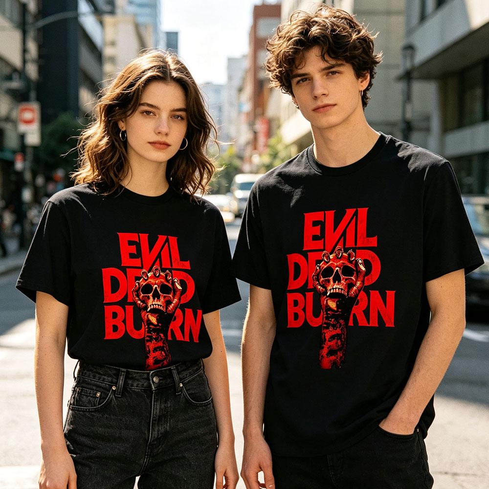 Evil Dead Burn Tees Summer O-neck Short Sleeve Unisex T-shirt Fashion Casual Film Design Graphic Merch High Quality Soft Tshirts
