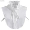 Girls Bowknots Lapel Shirt Detachable Collar Autumn Sweater Blouse Women Fake Collar Girls Removable Shirt Neck False Collar