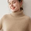 Women's Thickened Cashmere High-Neck Sweater - Autumn/Winter Knitted Loose Base Layer for a Cozy, Relaxed Style