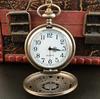10pcs/lot Fashion Exquisite Relief Chain Quartz Pocket Watch Bronze Pendant Clock Kids Boy Girl Gifts Necklace Watches