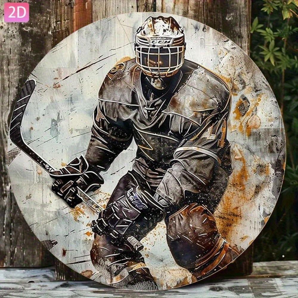 Metal Poster Wall Art Retro Hockey Sign Home Garage Decor