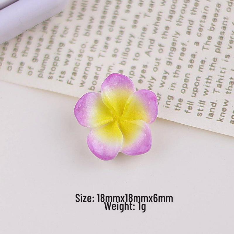 Colorful Plumeria Resin Charms: DIY Cream Glue Accessories for Crocs, Hair Clips, Earrings, Phone Cases