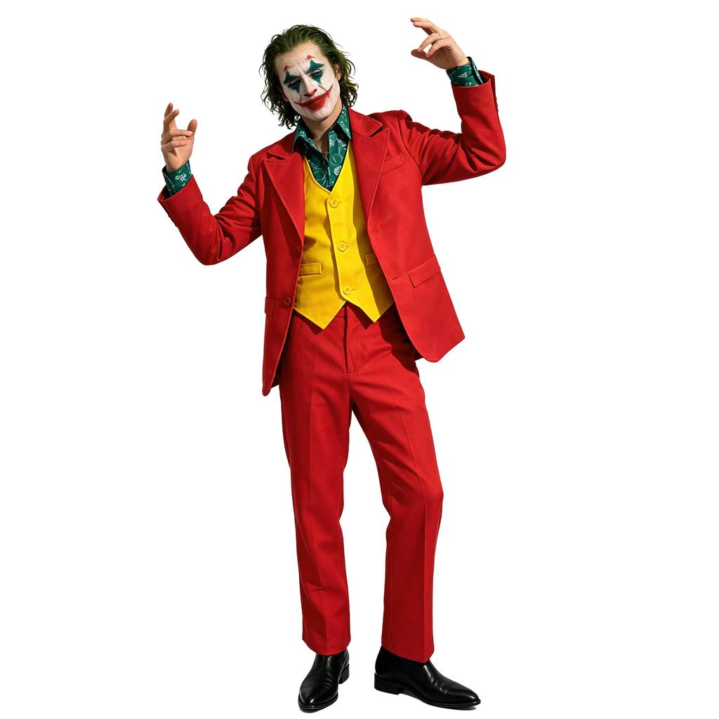 2026 Adult Classic Clown Cosplay Costume Complete Suit For Men Halloween Carnival Holiday Theme Gathering Party Dress Up Outfit