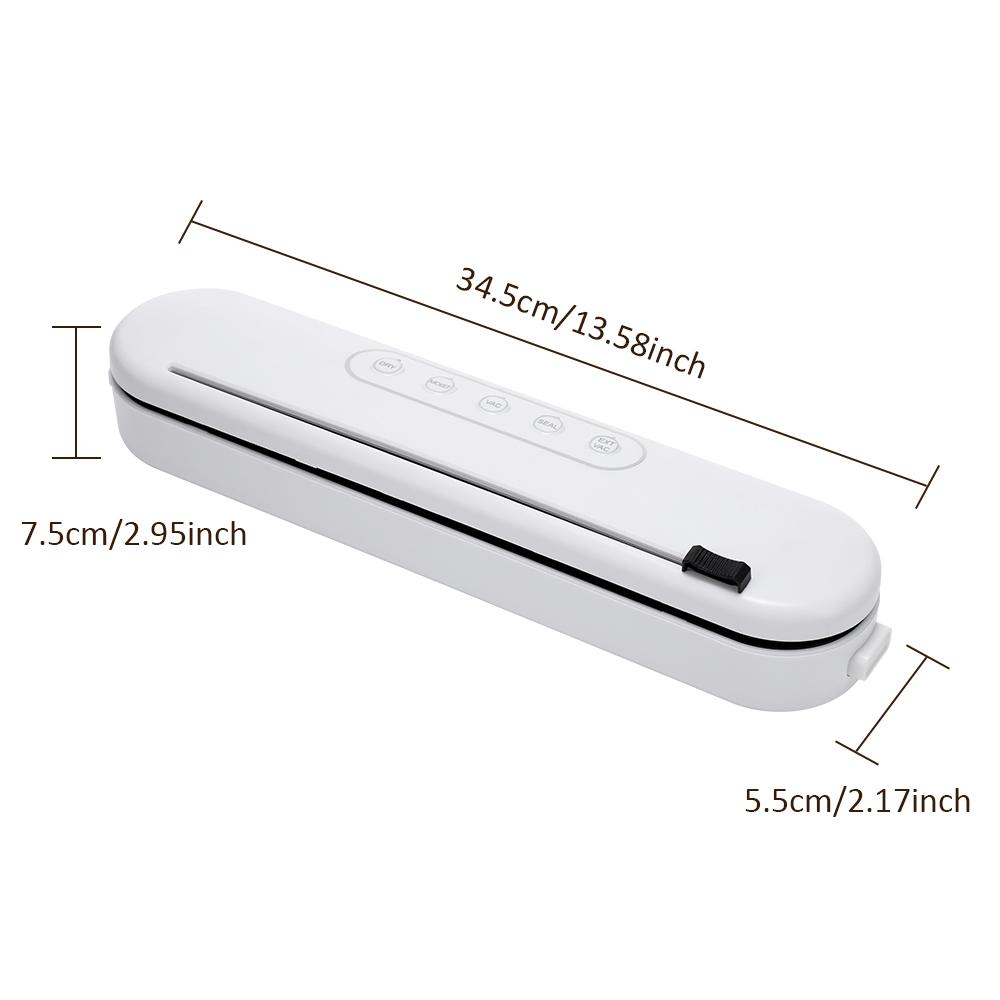 Vacuum Sealing Machine Household Dry/Wet Food Meat Sealer for Food/Fruit Preservation Built-in Cutter Kitchen Food Storage Seal