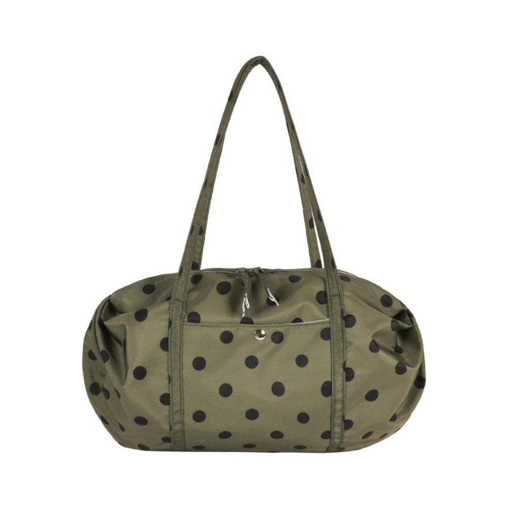 Lightweight Foldable Storage Bag Foldable Nylon Handbag Casual Bowling Bag  Girl зелёный