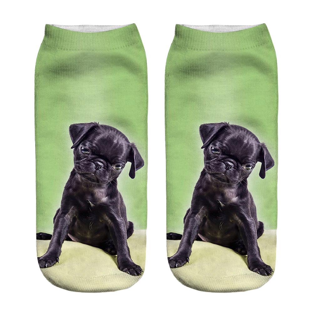 Popular Funny Unisex Short Socks 3D Dog Printed Anklet Socks Casual Socks