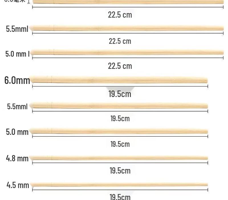 ZISIZ Individually Wrapped Bamboo Chopsticks