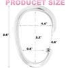 C-Shape Clear Shower Curtain Hooks for Shower Curtain, 12PCS Plastic Smooth Sliding Anti-Drop Shower Curtain Rings, Rust Resistant Decorative Shower